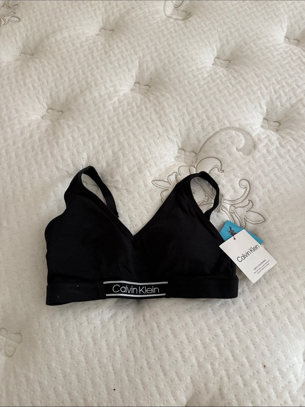 Calvin Klein Black Wireless Logo Bralette